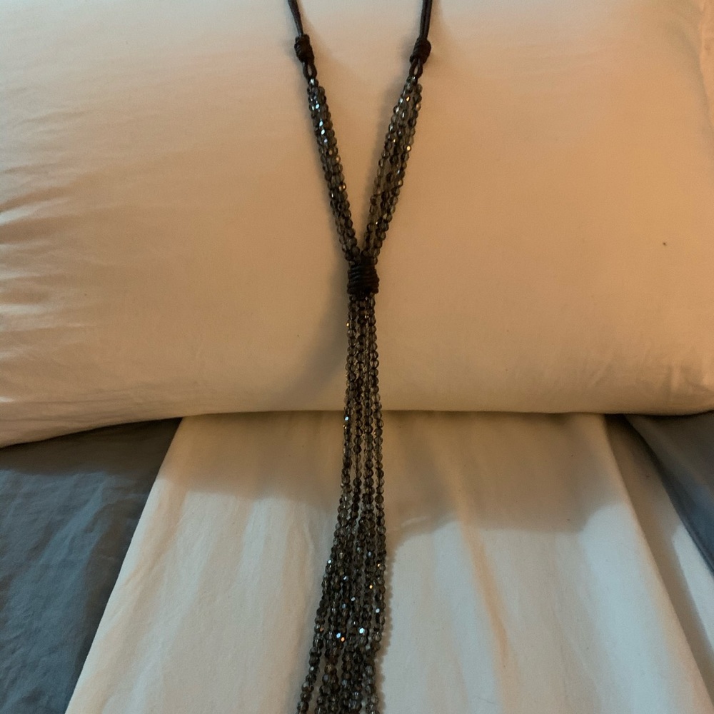 Grey Crystal Necklace! BEAUTIFUL!